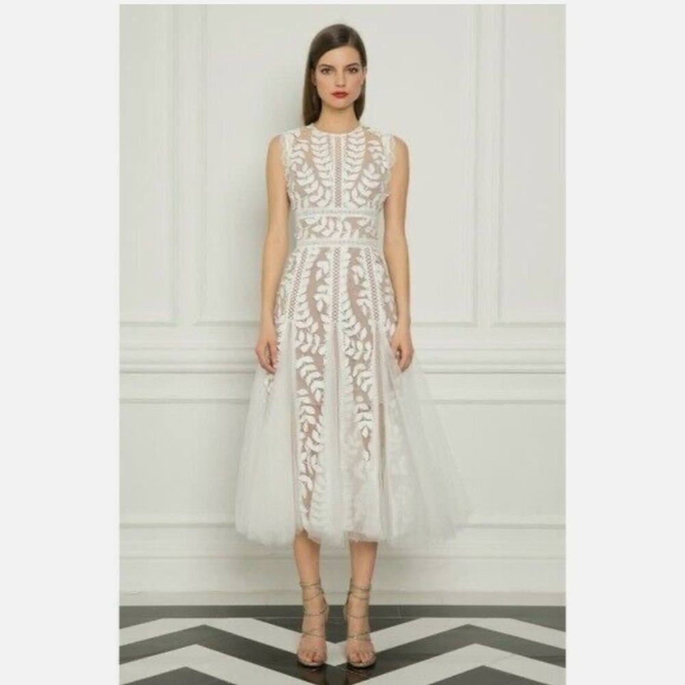 Bronx and Banco White Lace Midi Dress - Picture 3 of 13